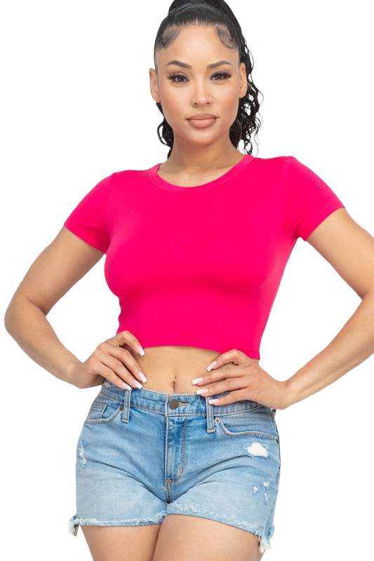 Ether Green Ash Crop Top