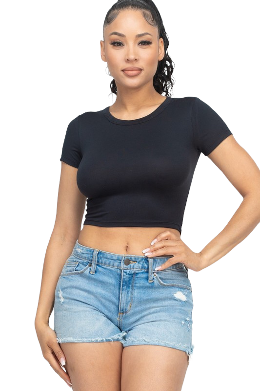 Ether Green Ash Crop Top