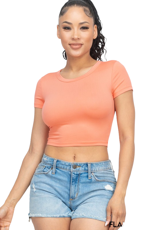 Ether Green Ash Crop Top