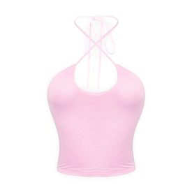 Eviie Light Pink Criss Cross Top