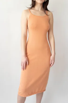 Faun Essentia Knit Midi Dress In Coral