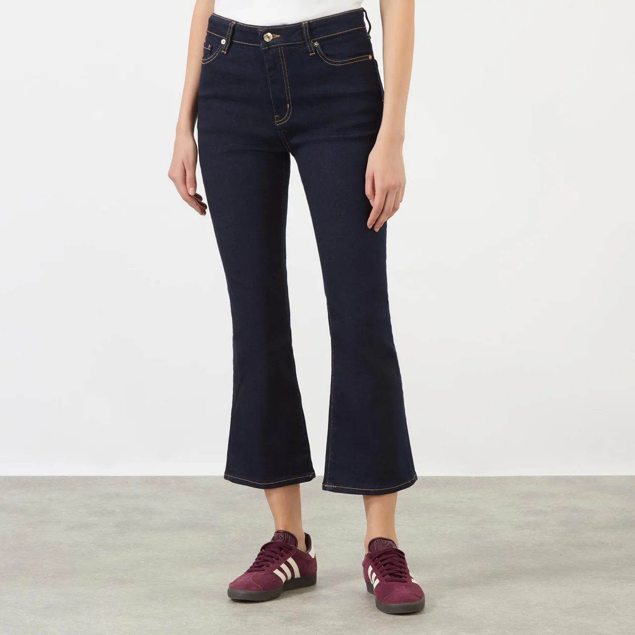 FRAME Le Crop Mini Bootcut Jeans - Dark Blue