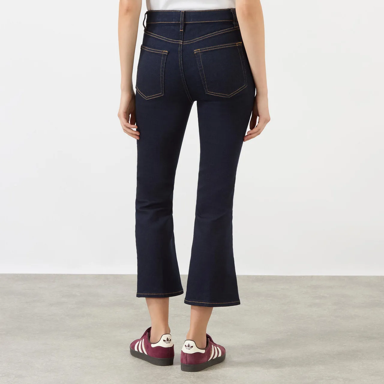 FRAME Le Crop Mini Bootcut Jeans - Dark Blue