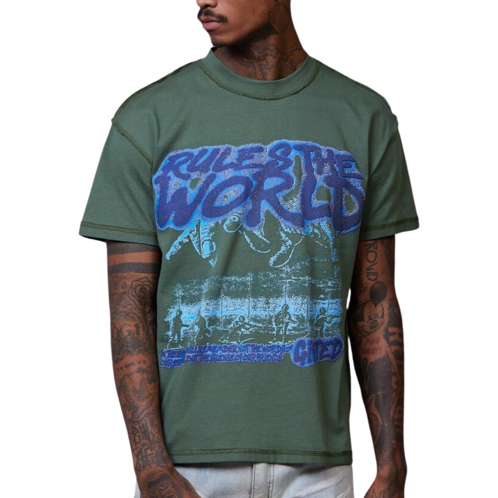 GFTD Rules The World Green Tee