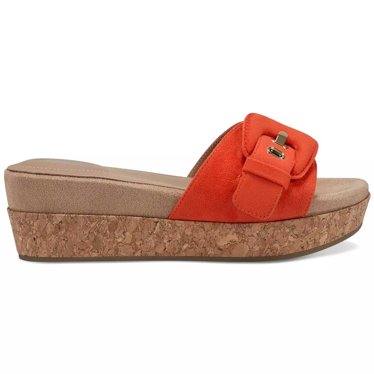 Giani Bernini Womens Ashllyn Faux Suede Cork Wedge Sandals