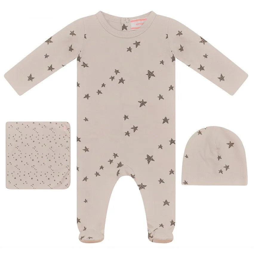 Hopscotch Dark Almond Star Layette Set