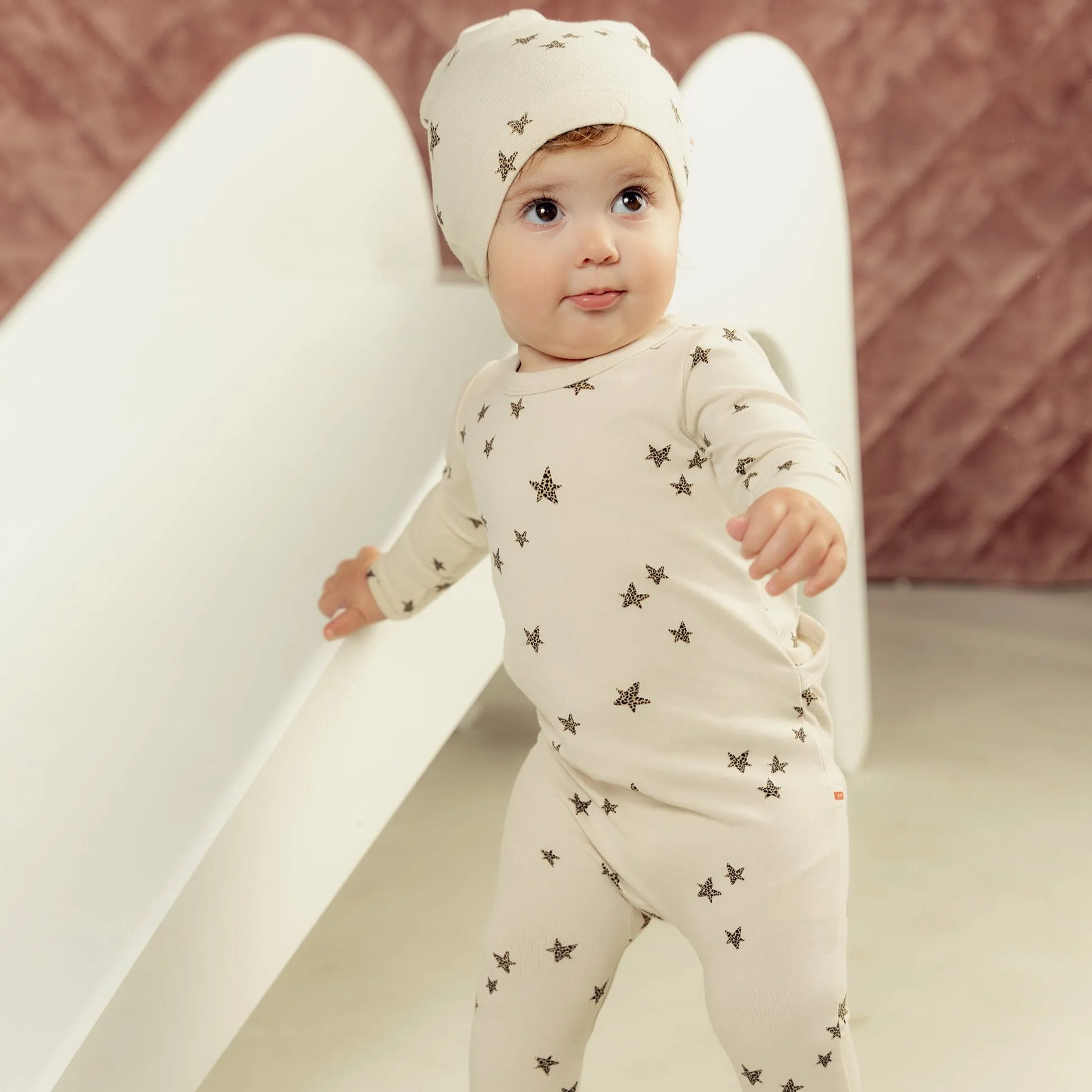 Hopscotch Dark Almond Star Layette Set