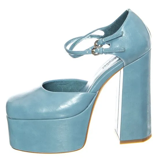 Jeffrey Campbell W' Leila Blue Patent Shoes