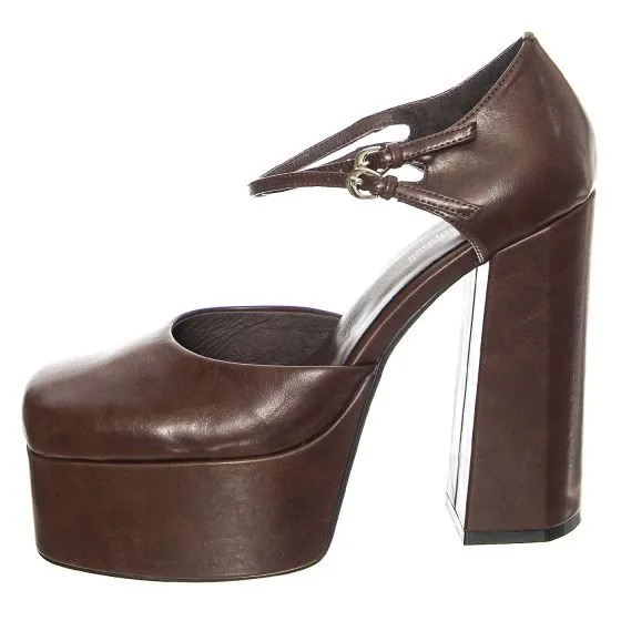 Jeffrey Campbell W' Leila Brown Patent Shoes