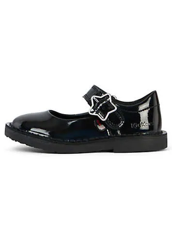 Kickers Infants/Junior Girls Adlar Mary Jane Stardust Patent Shoes | Grattan