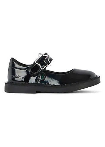 Kickers Infants/Junior Girls Adlar Mary Jane Stardust Patent Shoes | Grattan