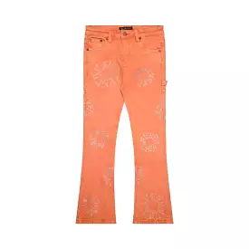 Kids Valabasas Ringer Oranger Stacked Jeans