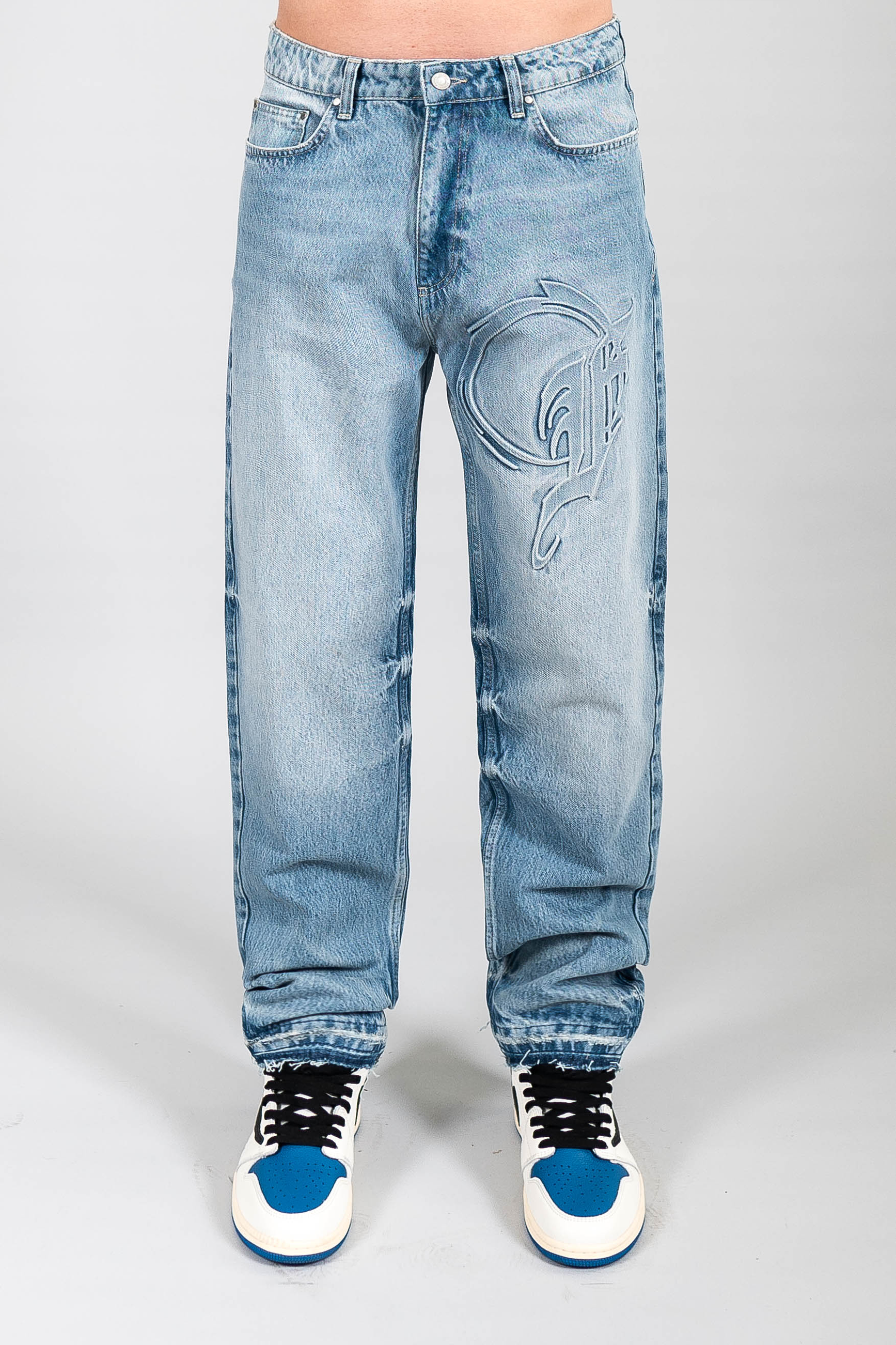 LIGHT BLUE PUNCHED F DENIM