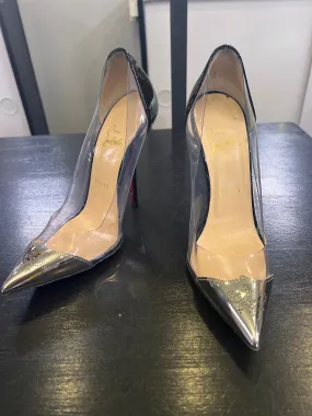 Louboutin Clear/Patent Shoes (Size 37.5)