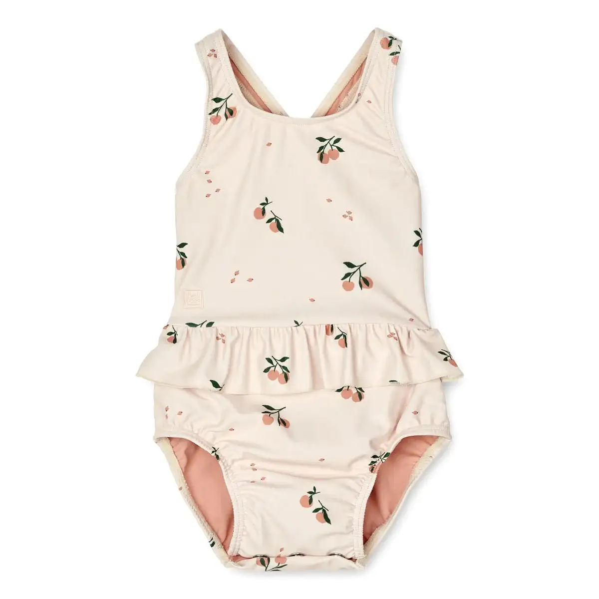 (LW15415 ) Amina Baby Printed Swimsuit - Peach Seashell