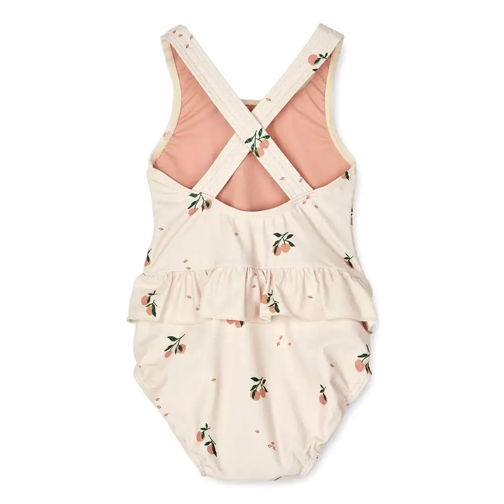 (LW15415 ) Amina Baby Printed Swimsuit - Peach Seashell