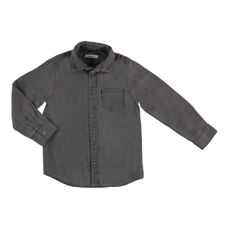 Mayoral Mini L/S Soft Denim Shirt _Grey 4187-72