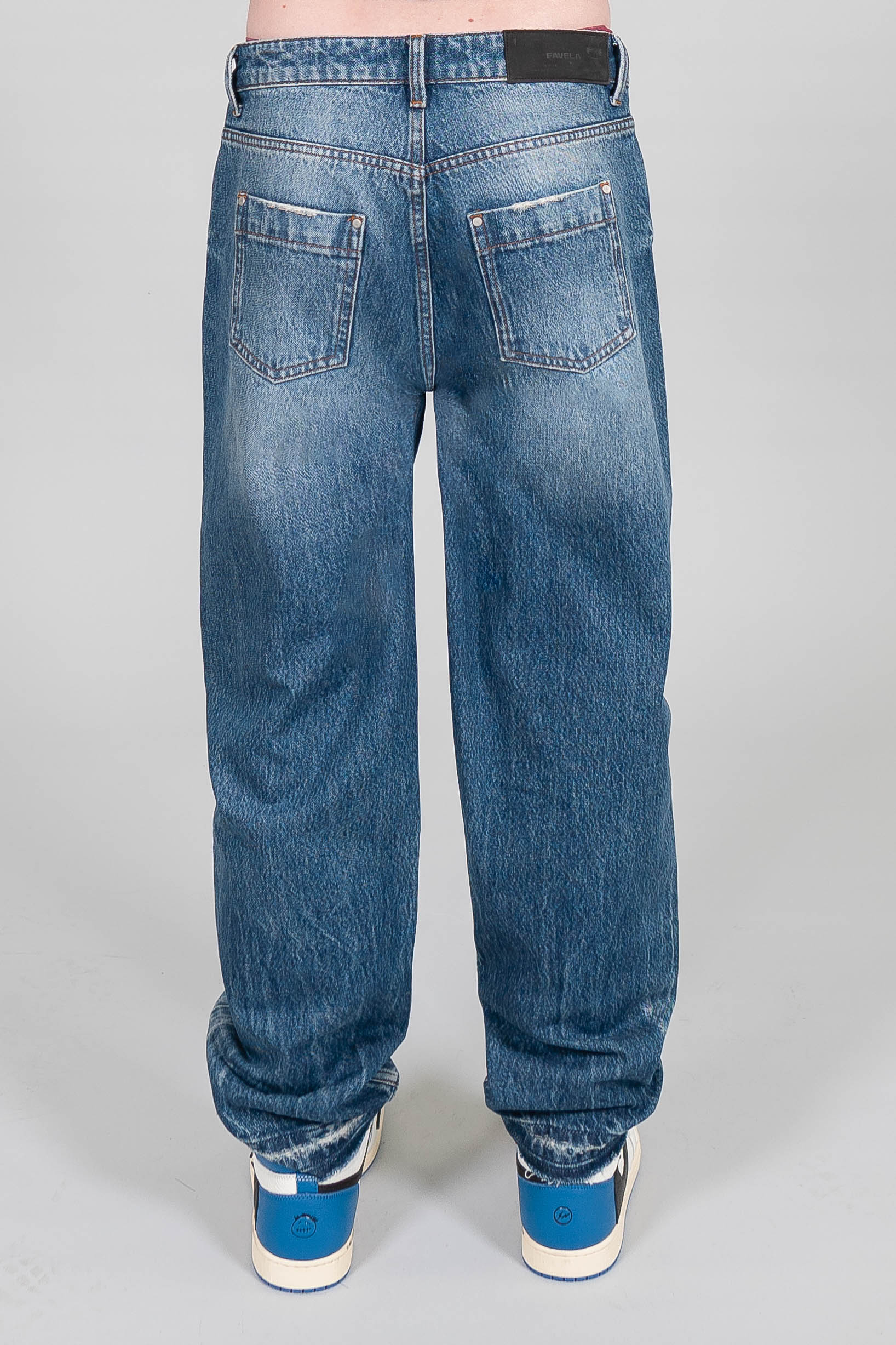 MID BLUE PUNCHED F DENIM