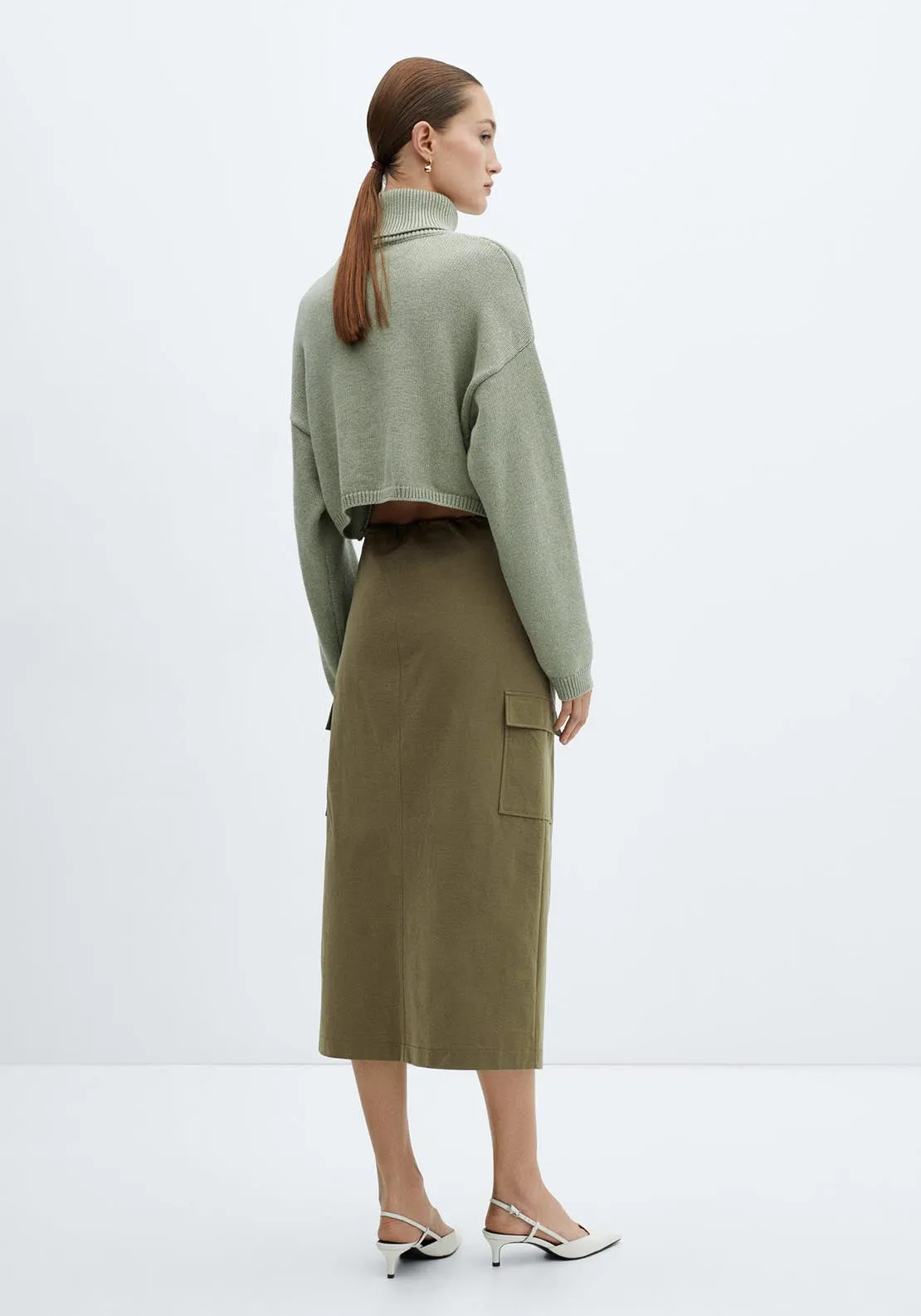 Midi skirt cargo pockets