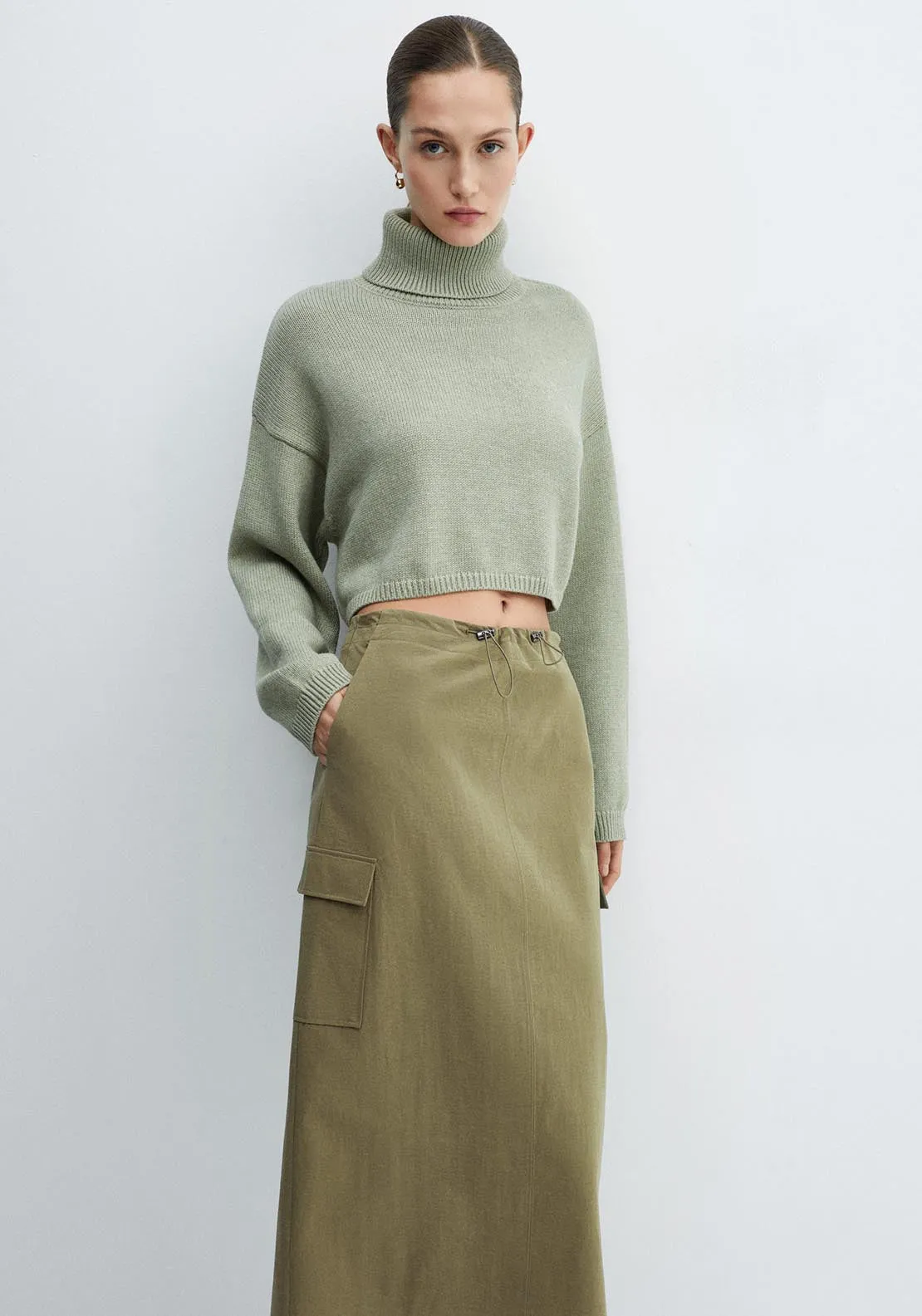 Midi skirt cargo pockets