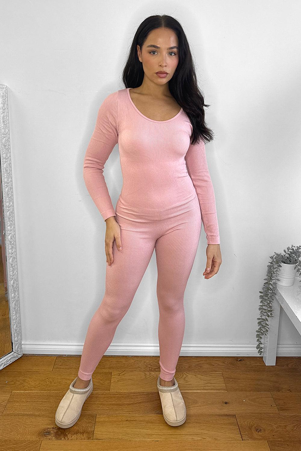 Mini Rib Stretch Fabric Scoop Neck Onesie Jumpsuit