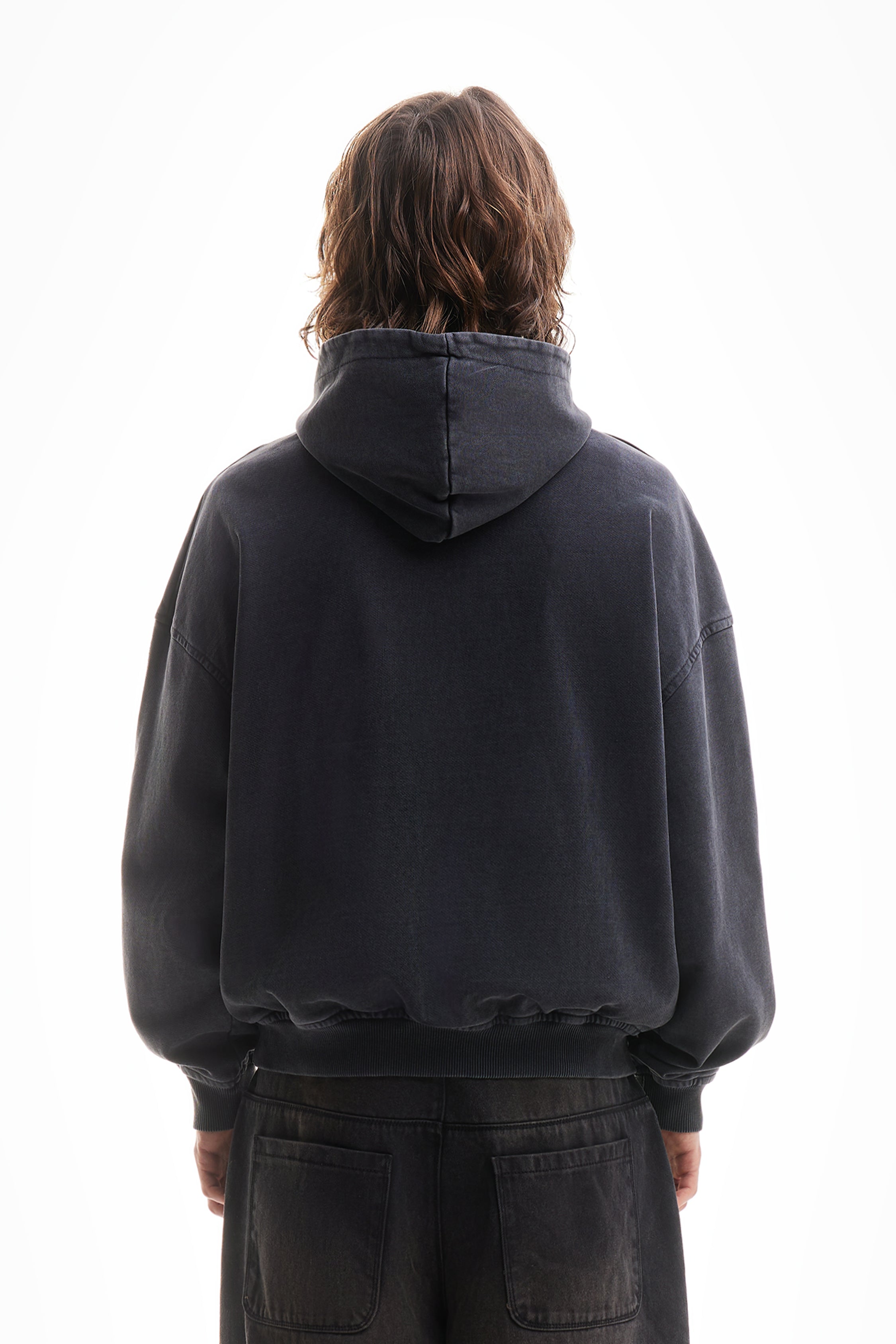 MOTH BLACK WASHED HOODIE