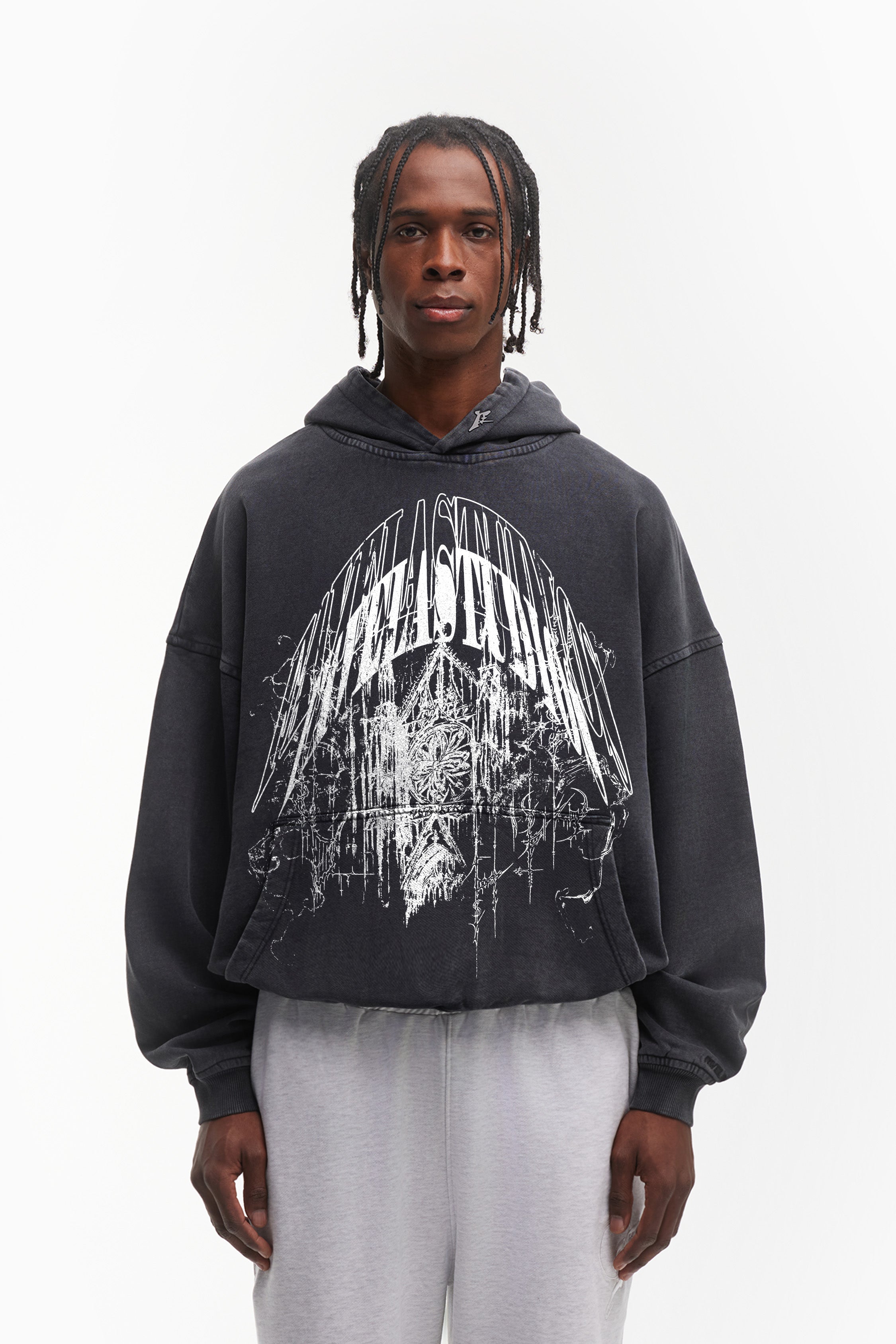 PALACE BLACK WASHED HOODIE