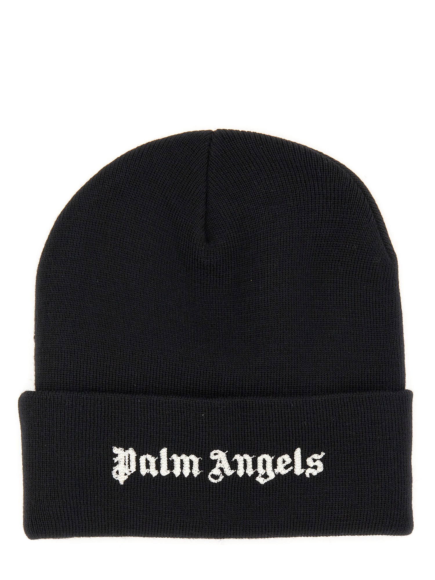 PALM ANGELS    WOOL BEANIE HAT WITH LOGO