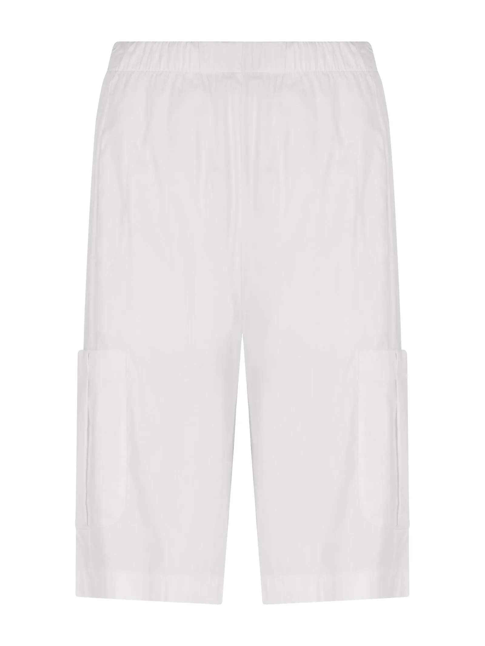 Pantalone corto Cargo in Super Fresh - Bianco