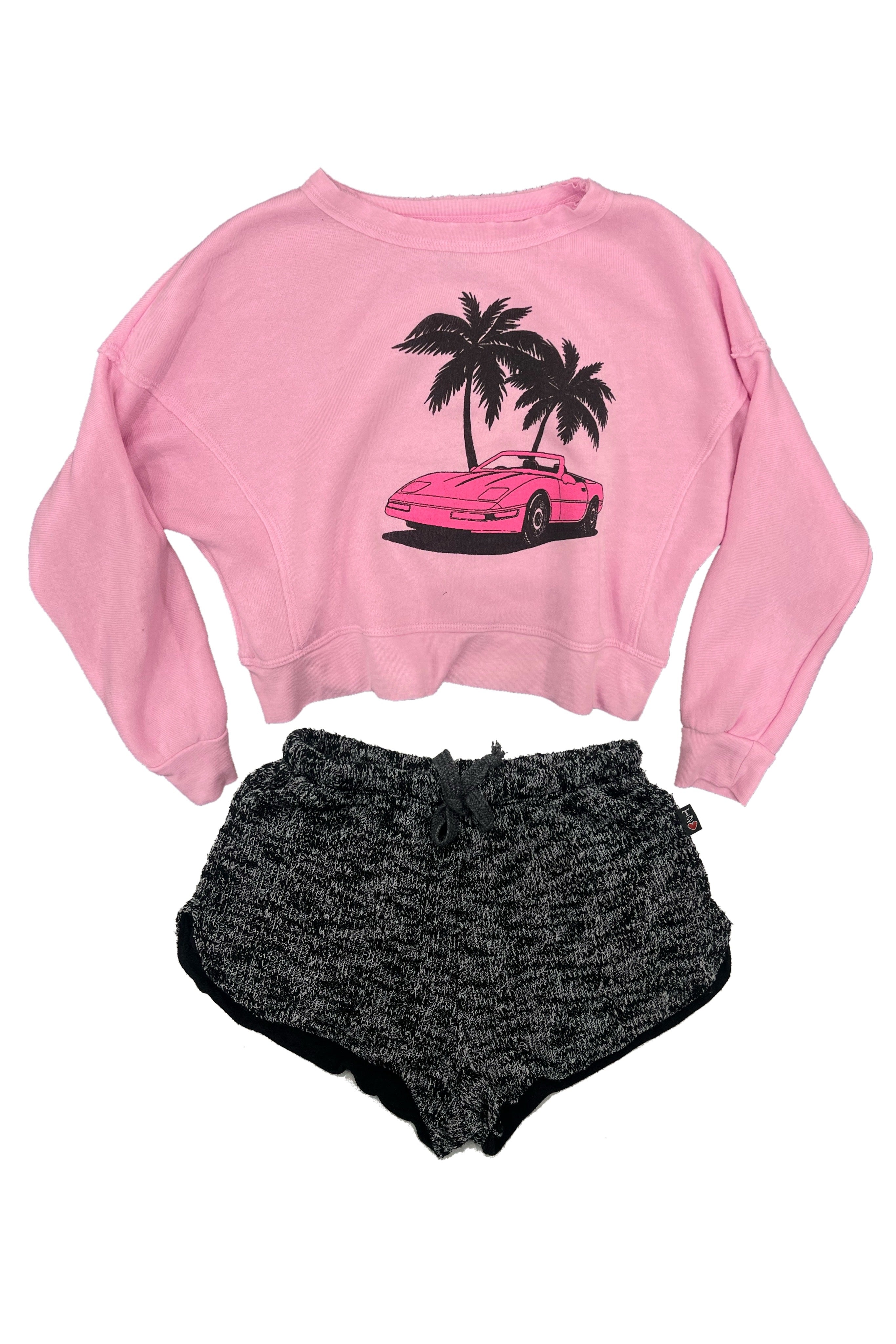 Pink Barbie Car Sweatshirt