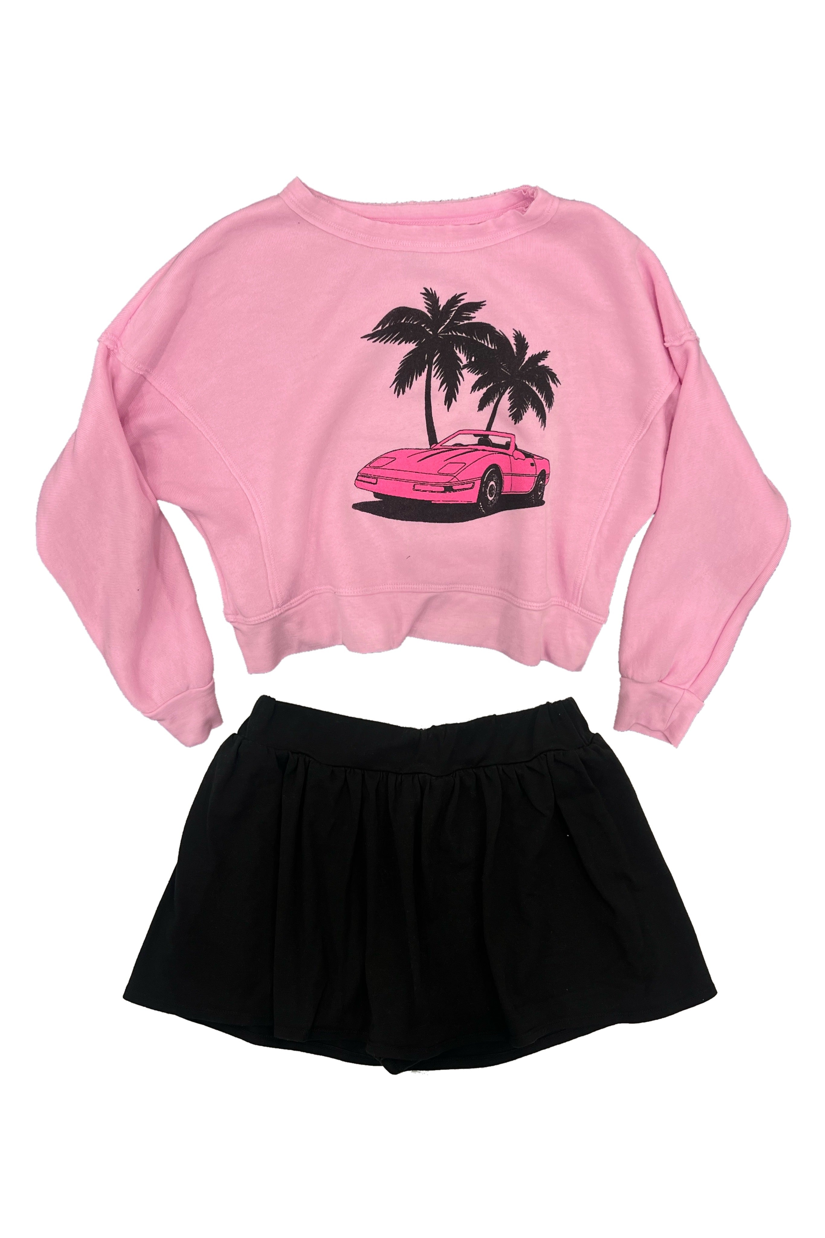 Pink Barbie Car Sweatshirt