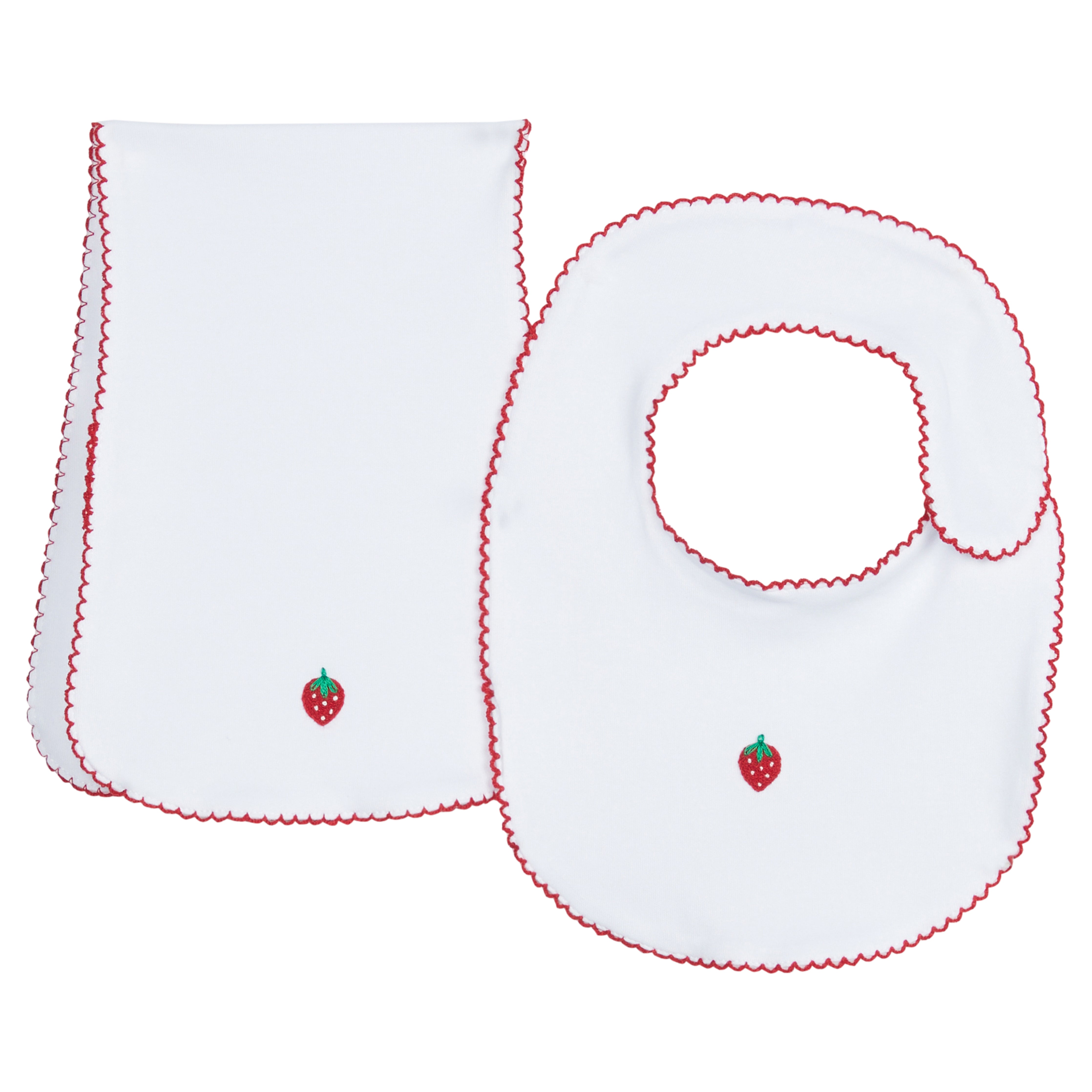 Pinpoint Bib n' Burp Set - Strawberry