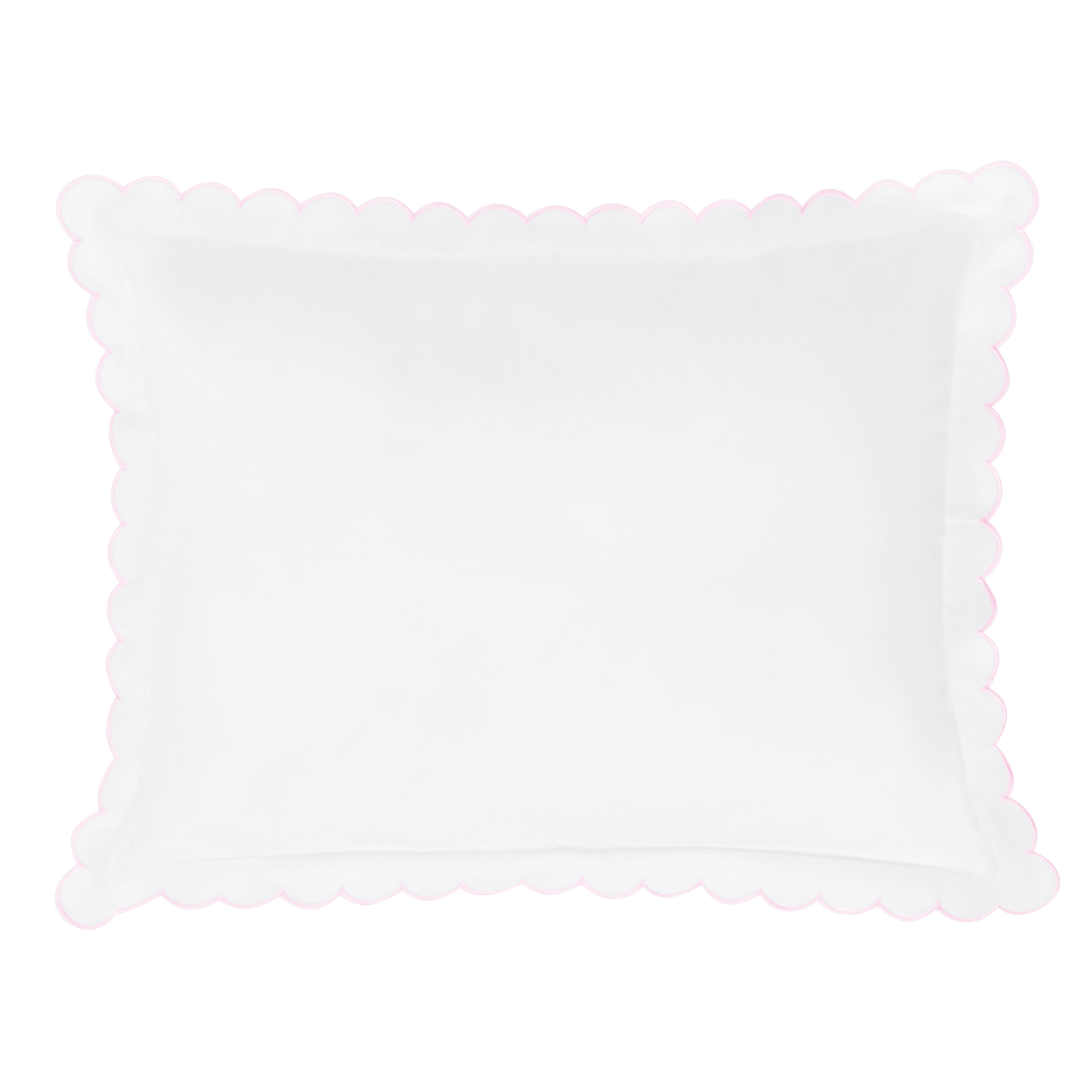 Scallop Baby Pillowcase - Blush