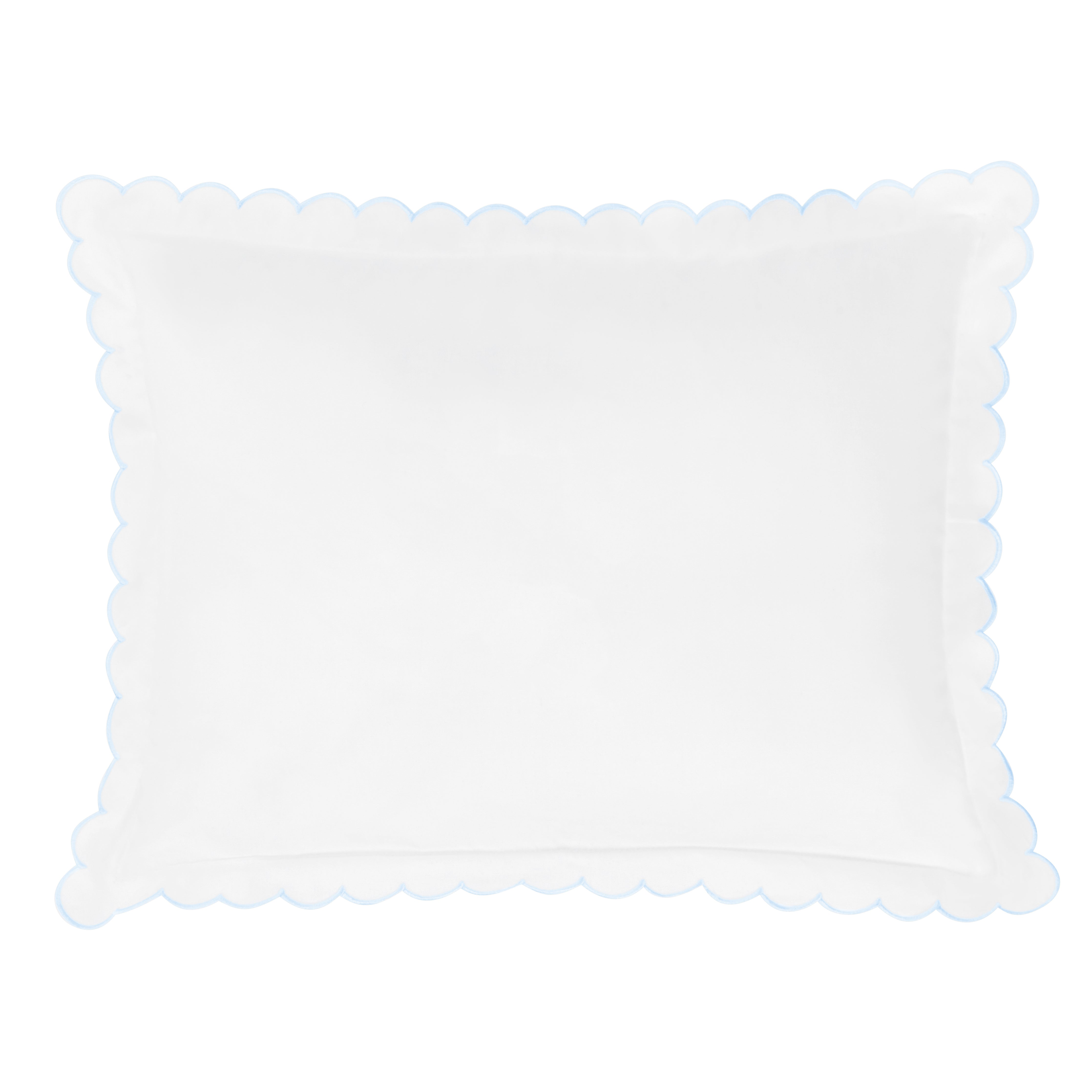 Scallop Baby Pillowcase - Sky