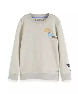 Scotch & Soda Boys Grey Record Store Sweatshirt_173949-0171