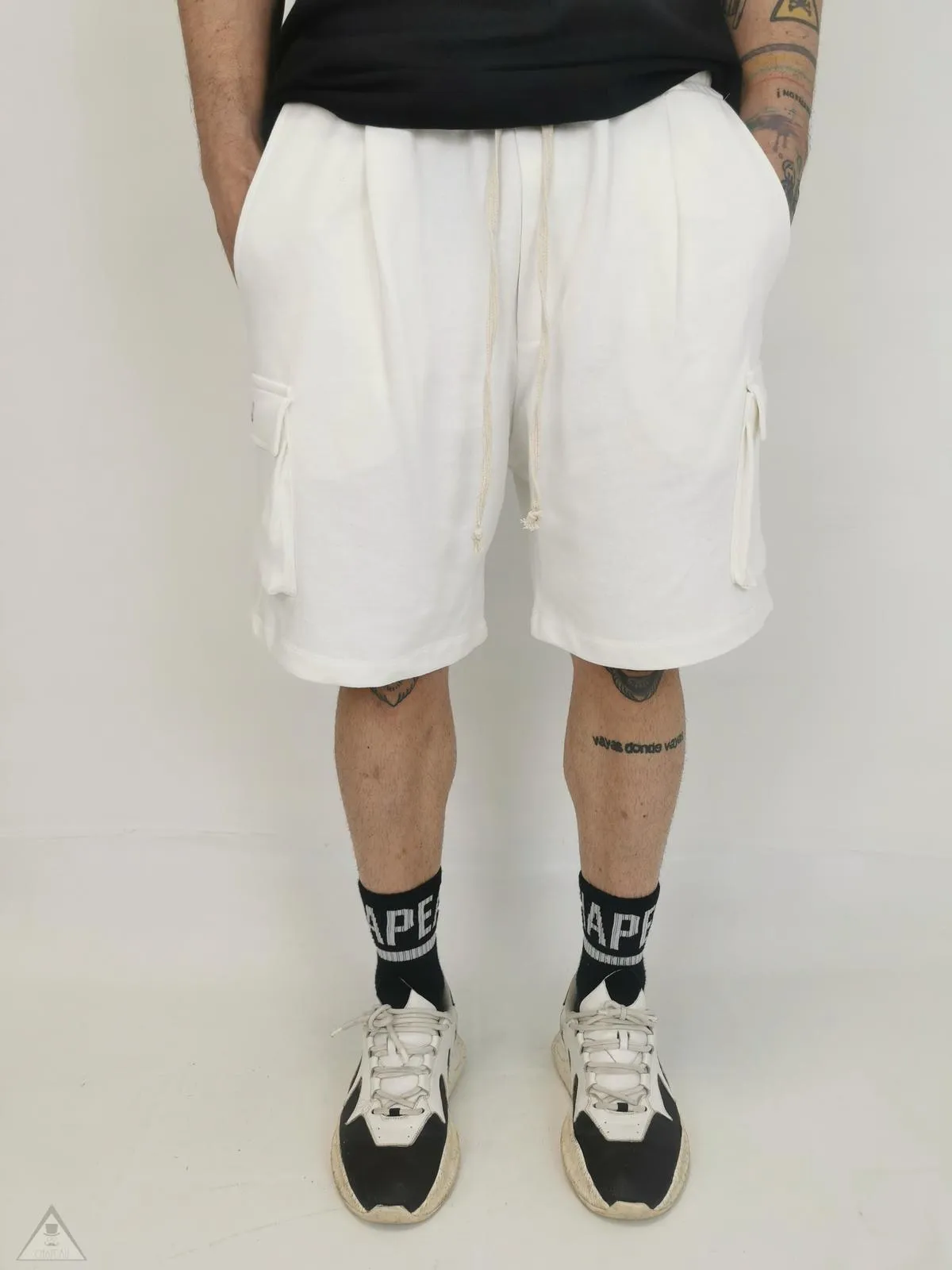 Shorts Cargo bianco