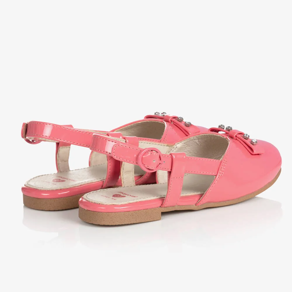 Teen Coral Pink Patent Shoes