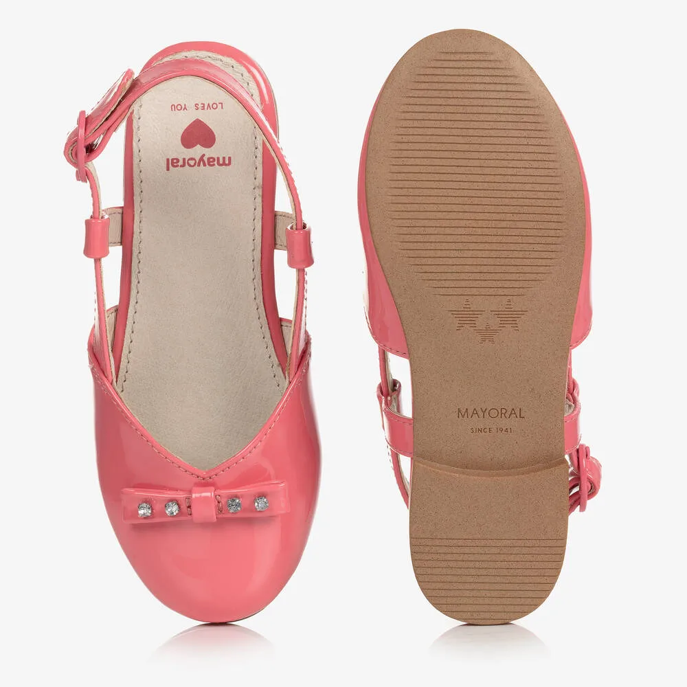 Teen Coral Pink Patent Shoes