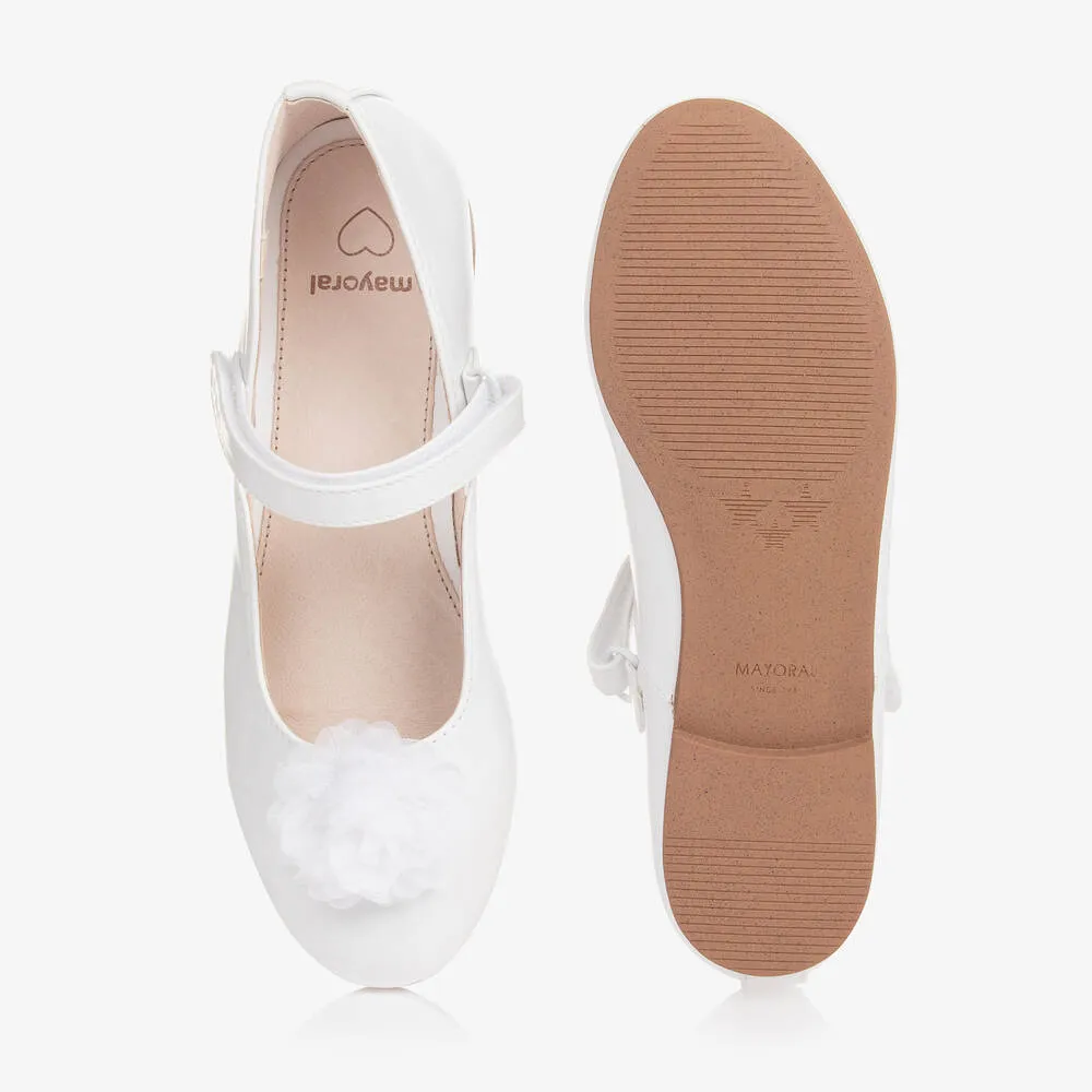 Teen Girls White Patent Shoes