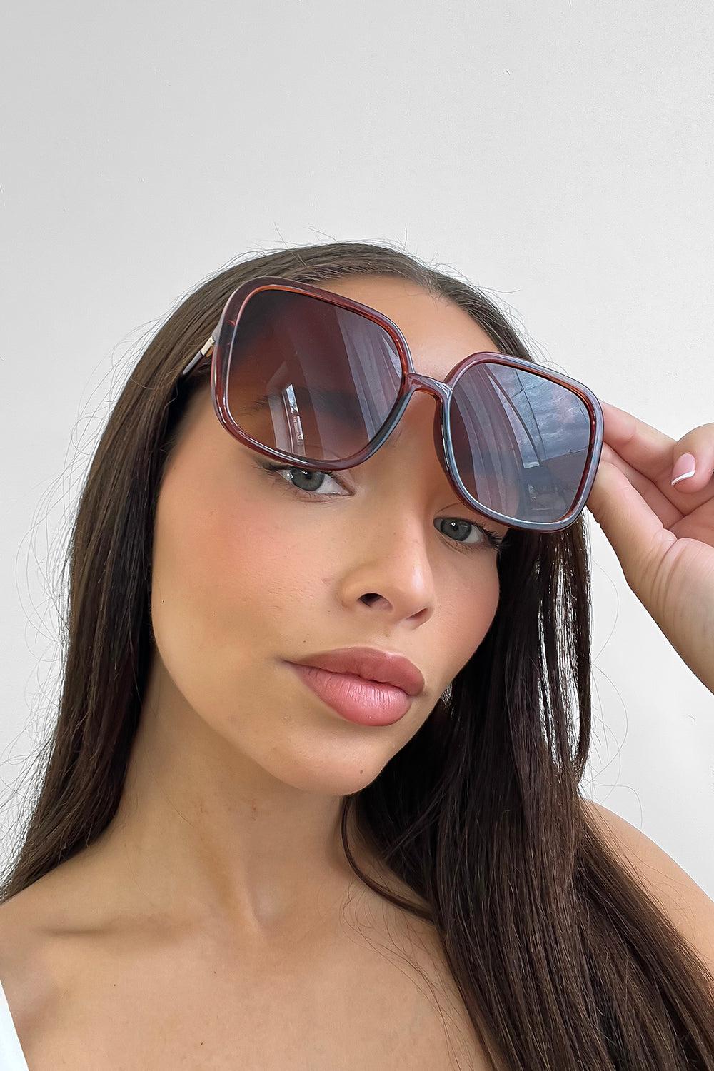 Thin Large Square Frames Sunglasses