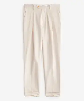 Wool Cotton Madison Trouser in Coastal White