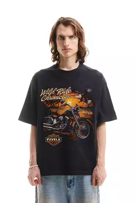 WRC BLACK WASHED T-SHIRT